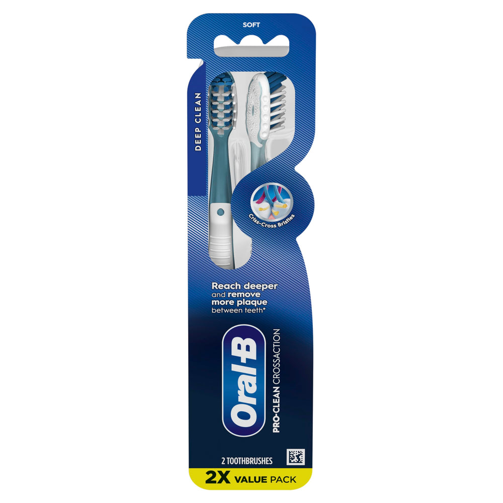 Oral-B Pro Health CrossAction deep reach in tight spaces.