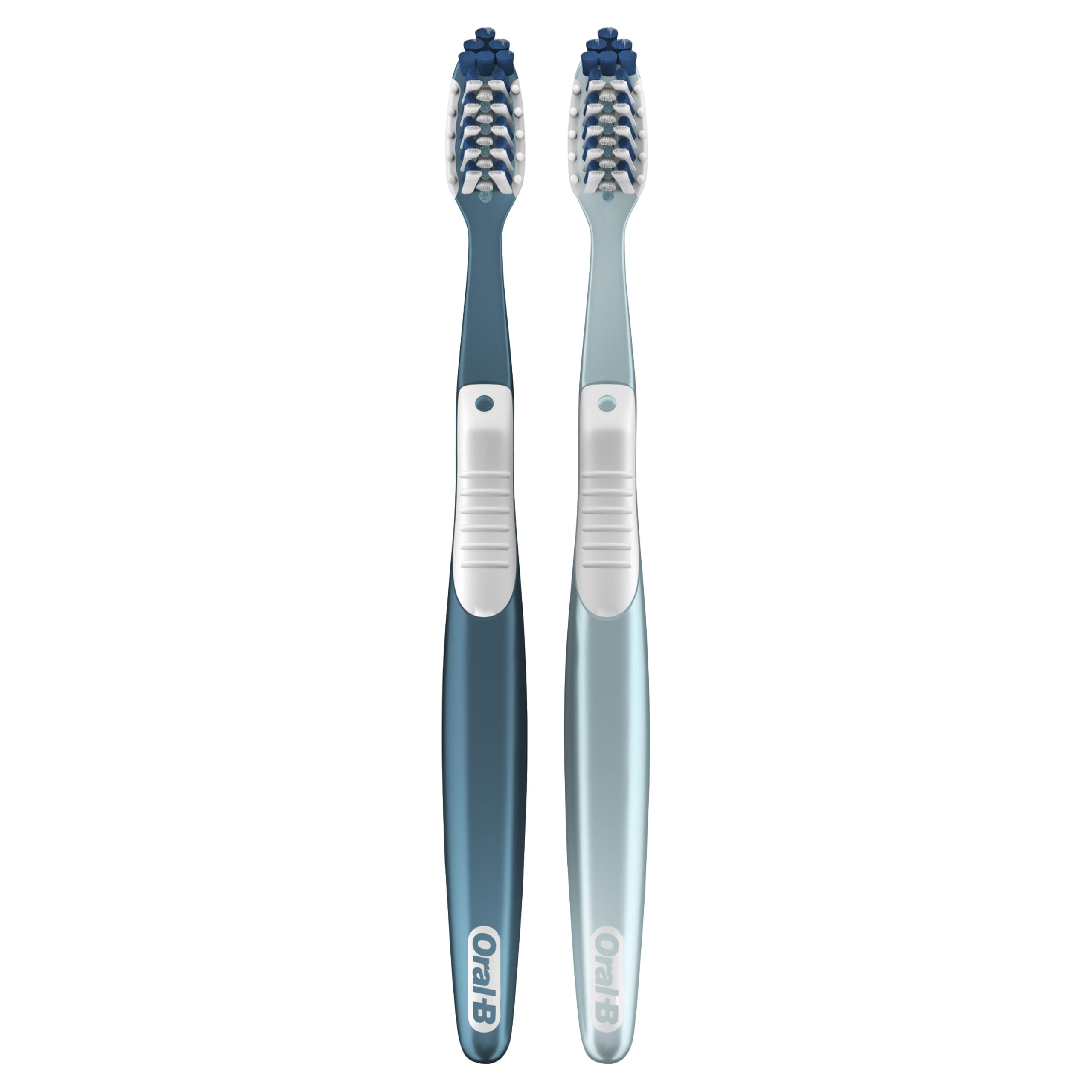 Oral-B Pro Health CrossAction gum-stimulation feature aids gentle daily care.