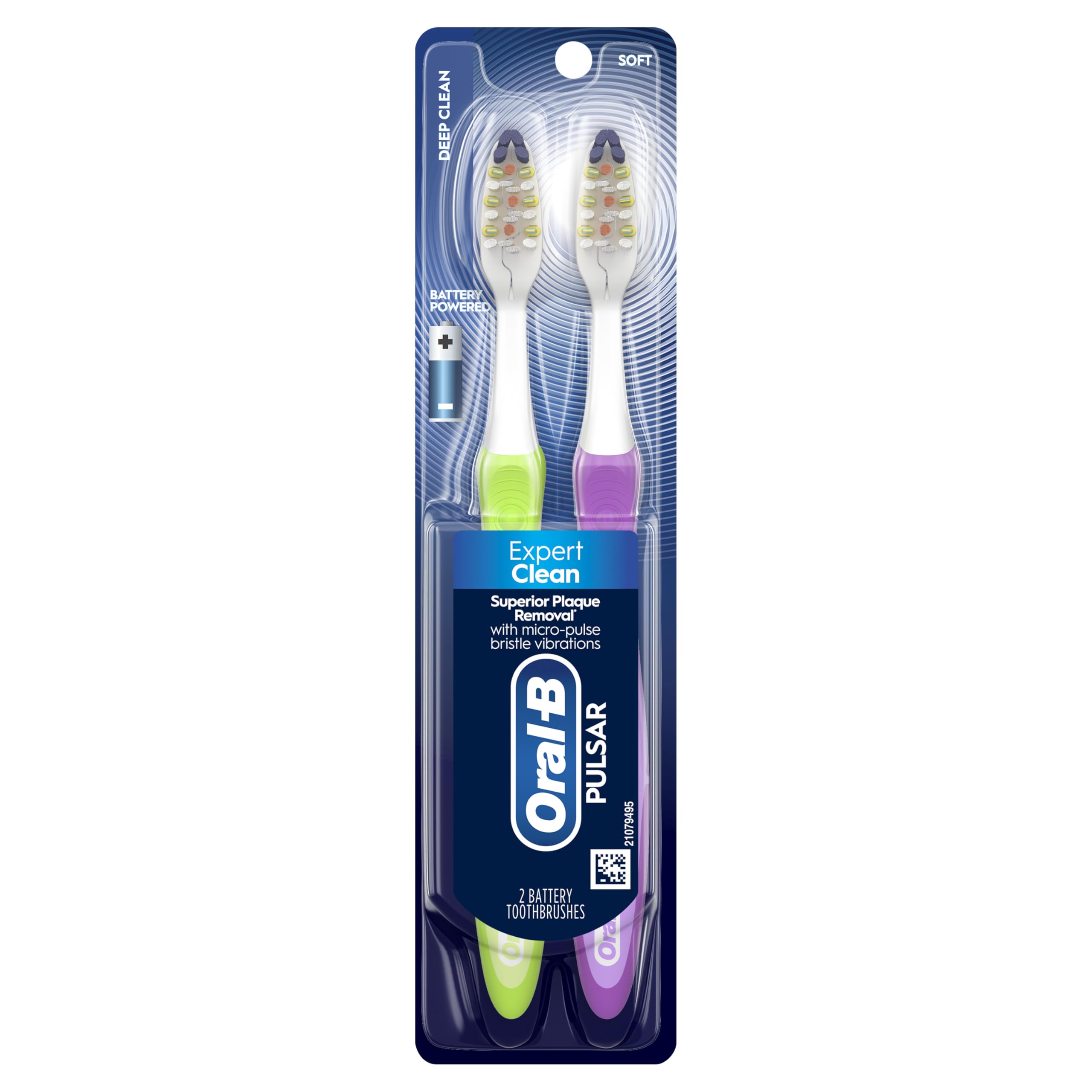Oral-B Pulsar blue ergonomic handle for comfortable grip