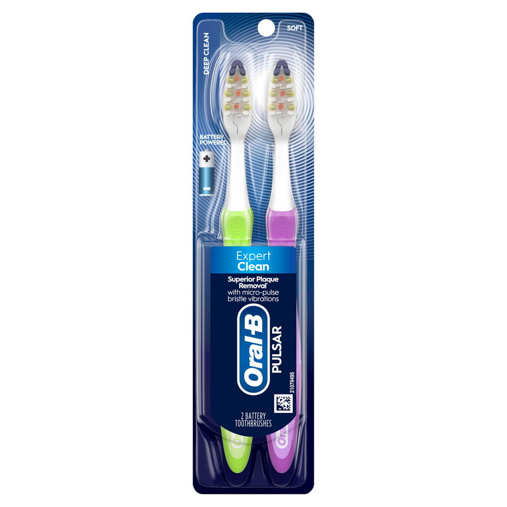 Oral-B Pulsar blue ergonomic handle for comfortable grip