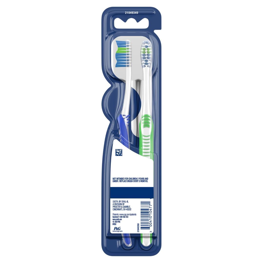Oral-B Two-pack for family use ensures convenient access to brushing essentials.
