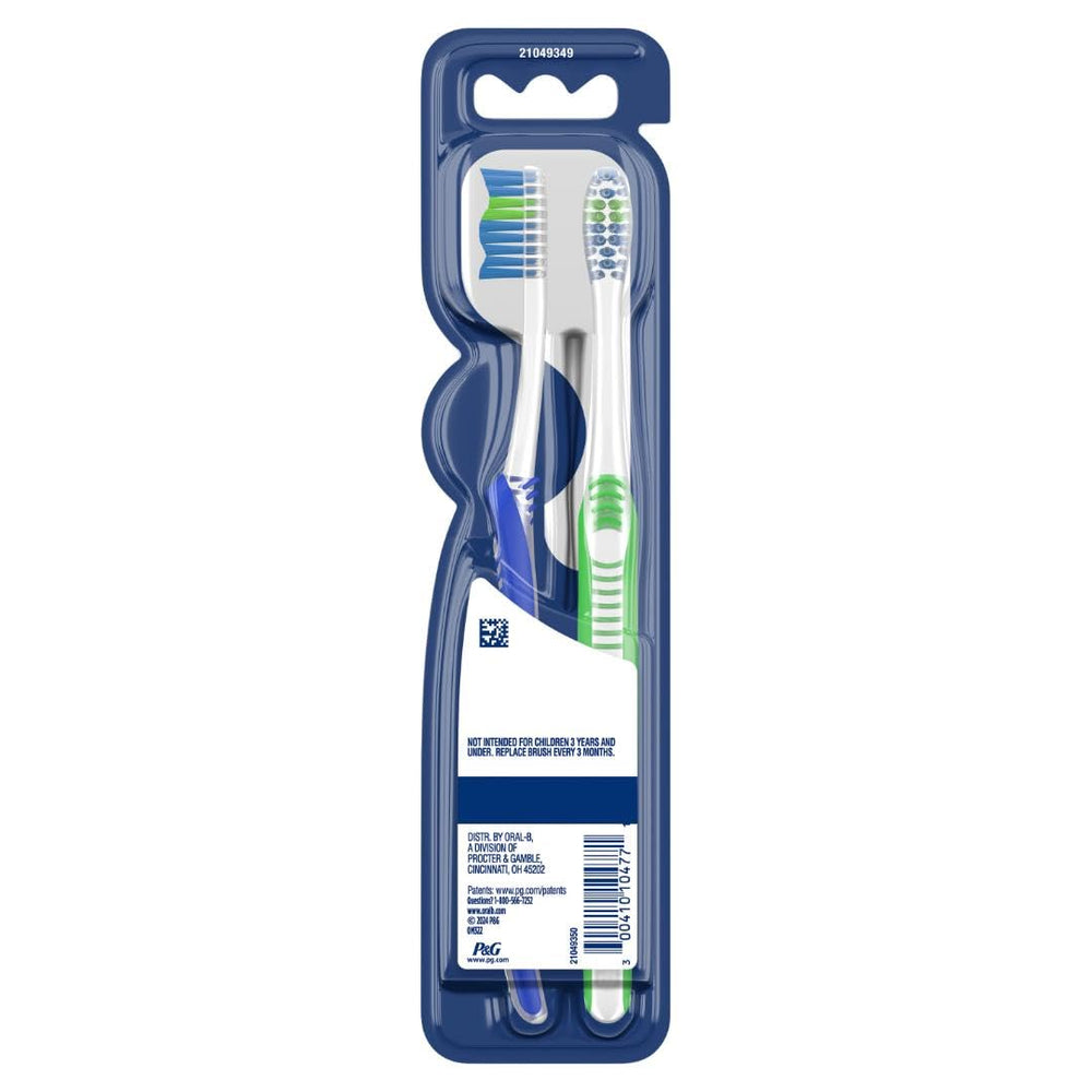 Oral-B Two-pack for family use ensures convenient access to brushing essentials.