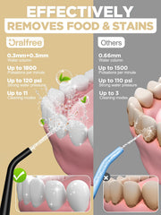 Oralfree water-pik nozzles set enabling versatile cleaning options