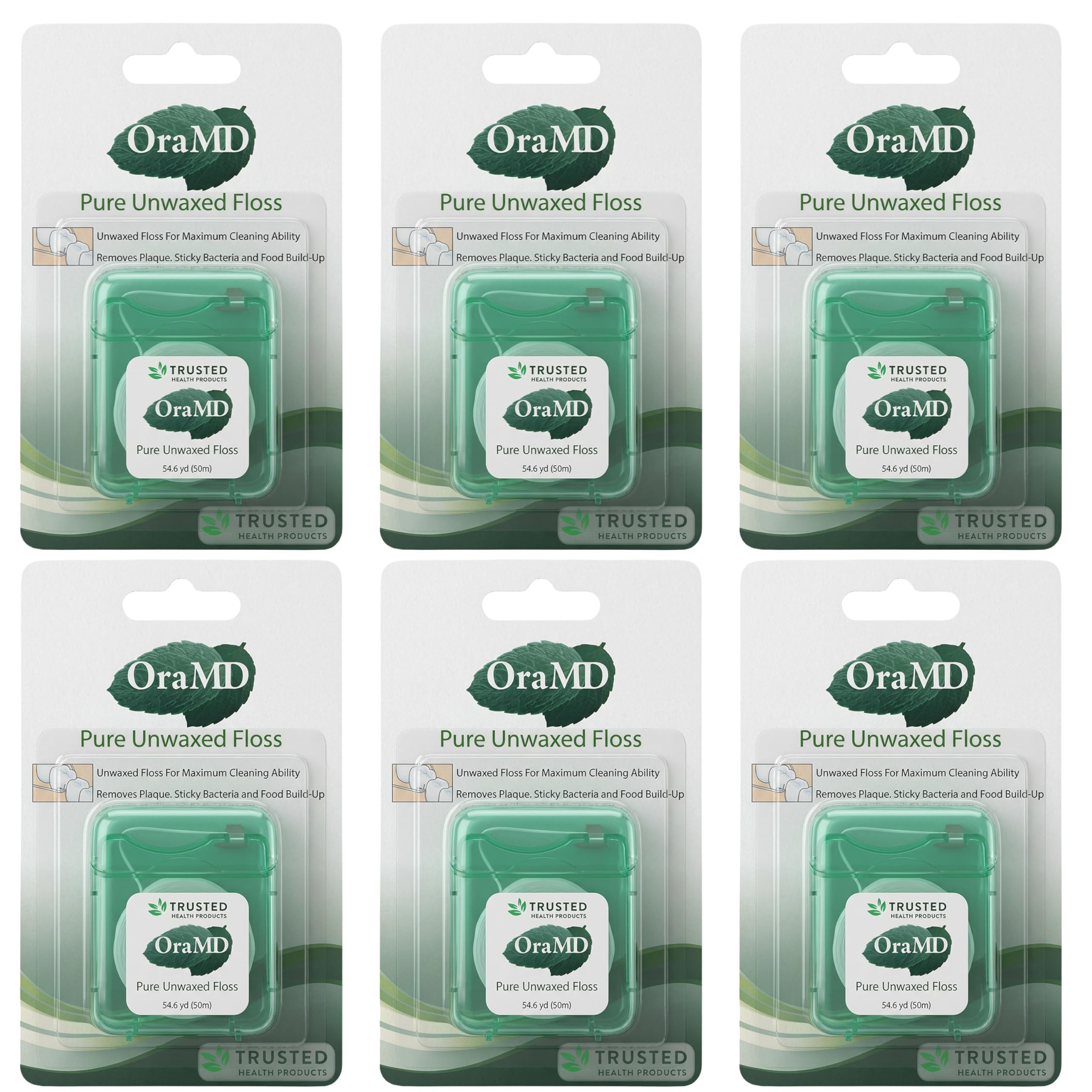 OraMD floss unscented unwaxed spool demonstrates gentle, shred-resistant cleaning for adults.