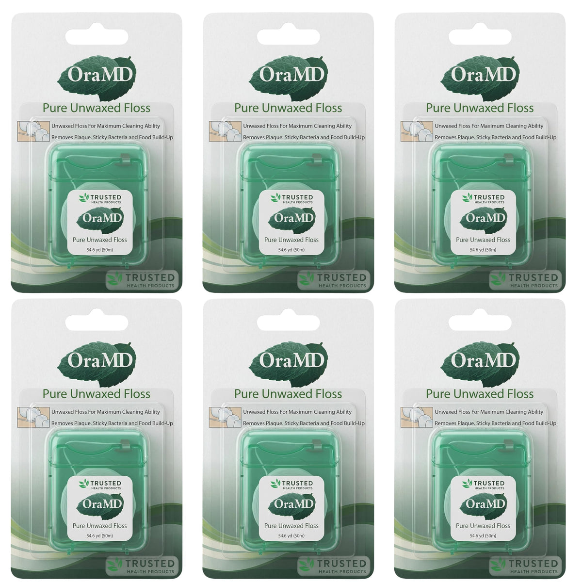 OraMD floss unscented unwaxed spool demonstrates gentle, shred-resistant cleaning for adults.