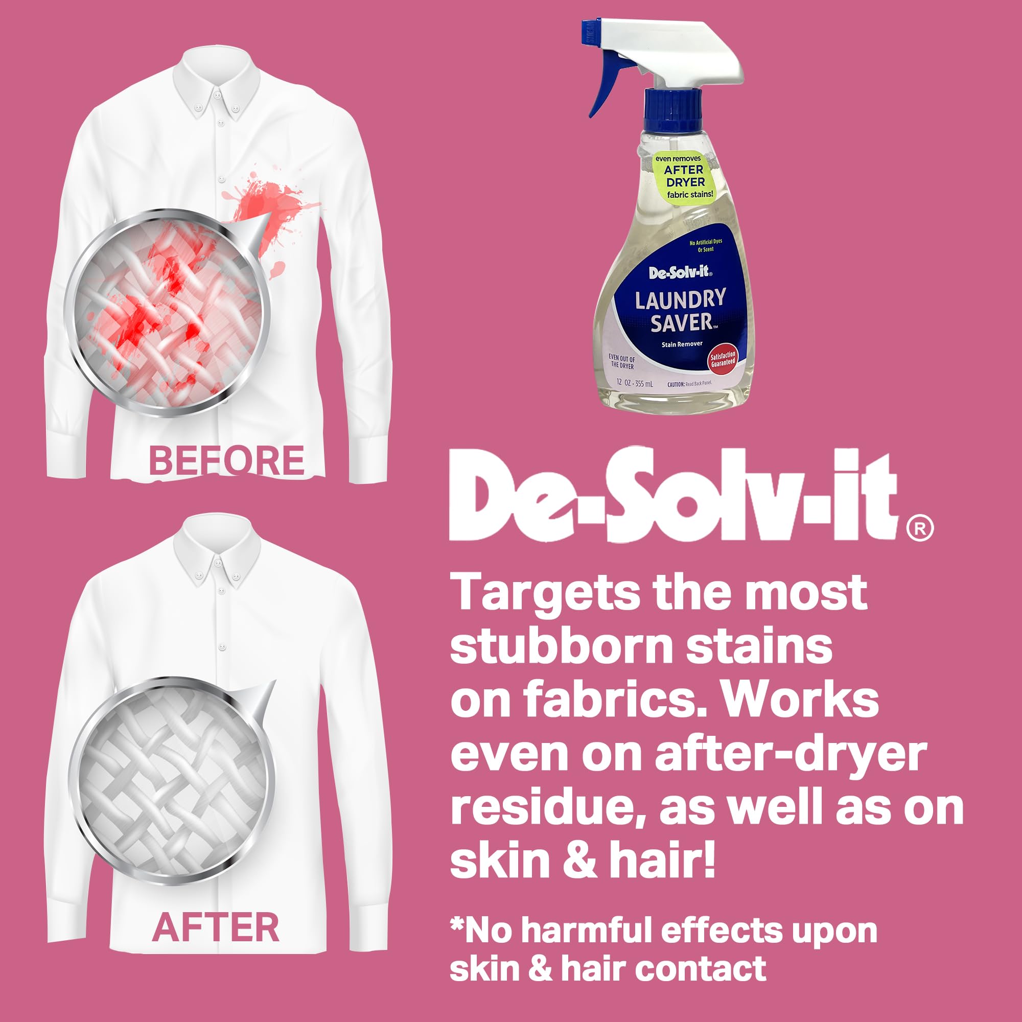 Orange Sol De-Solv-It pre-wash soak feature shown for laundry preparation.