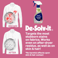 Orange Sol De-Solv-It pre-wash soak feature shown for laundry preparation.