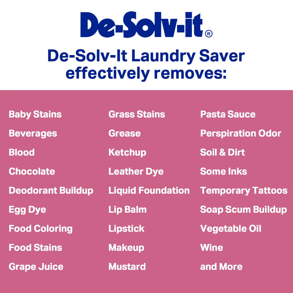 Orange Sol De-Solv-It wine stain pre-treatment before washing.