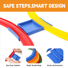 Oranmew hopscotch connectors for versatile obstacle course configurations.