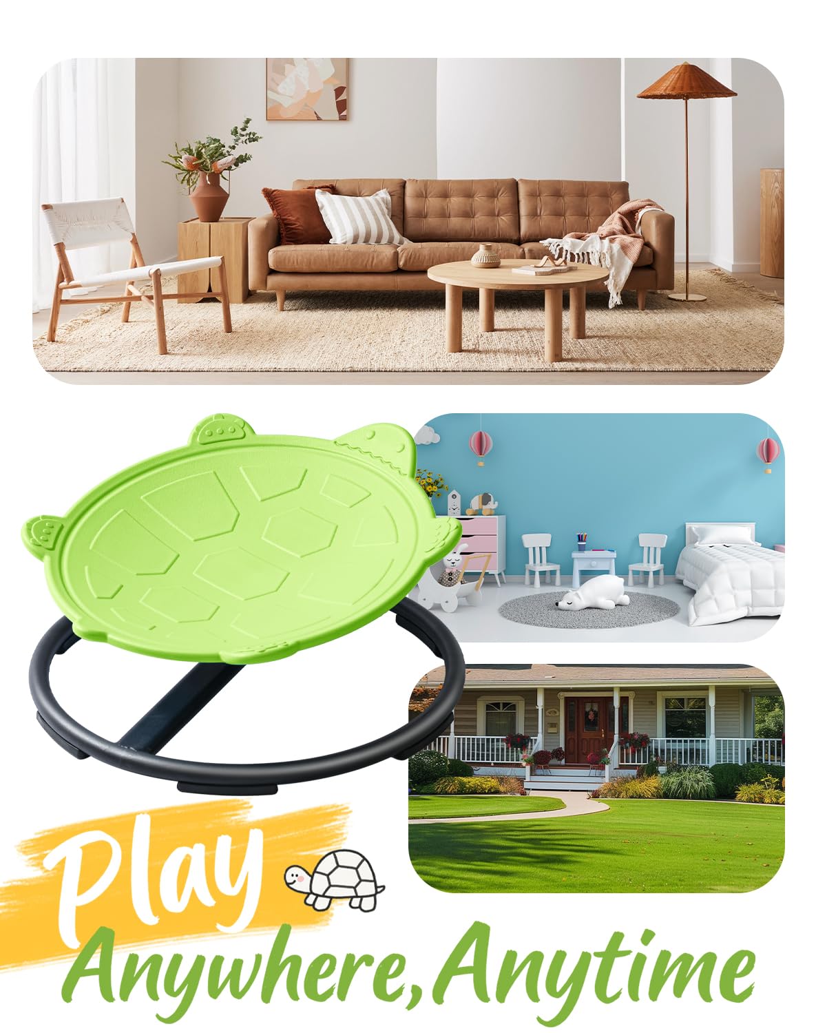 Oranmew Turtle spinning chair makes a thoughtful gift for families.