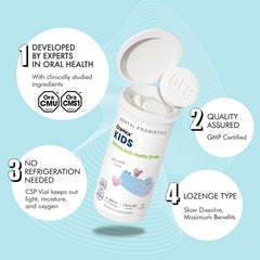 OraTicx Kids Dental Probiotics kid-brushing moment encourages healthy habits.