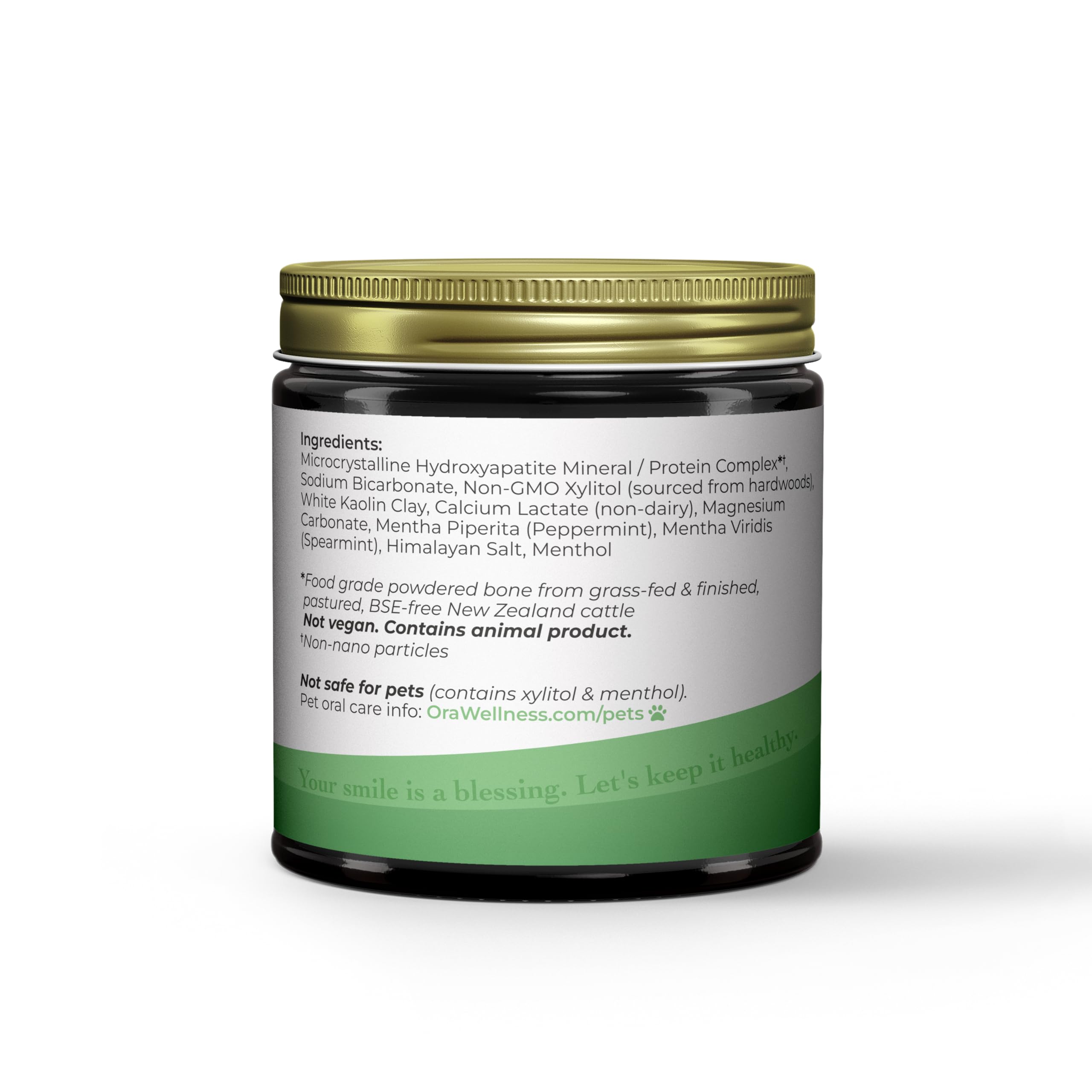 White kaolin clay and minerals visible texture hints at gentle polishing