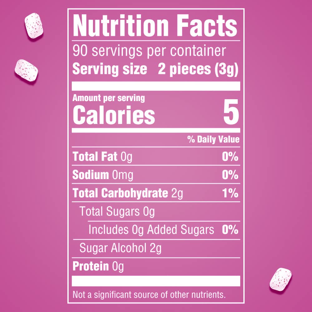 Orbit Bubblemint bottles and gums arrangement highlights convenient, sugar-free mint refreshment.
