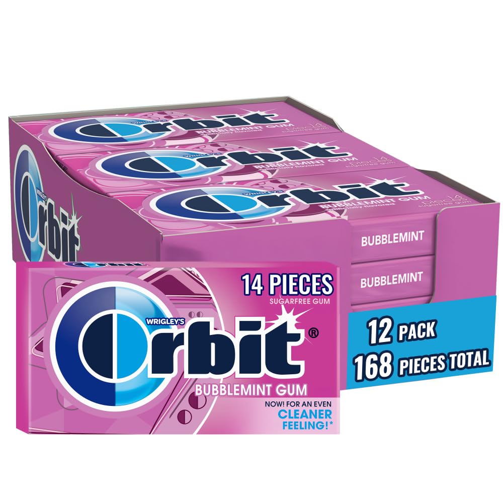 Orbit Bubblemint bulk pack open view for on-the-go freshness