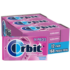 Orbit Bubblemint bulk pack open view for on-the-go freshness