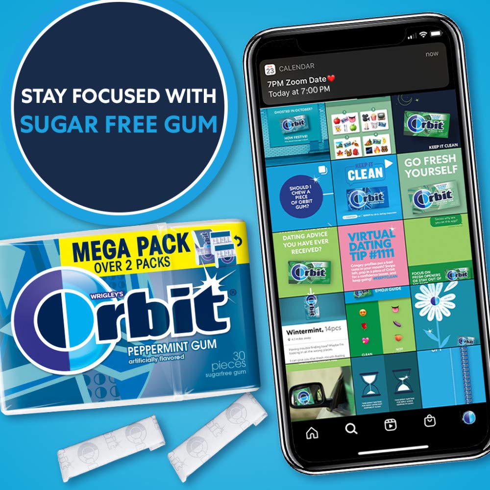 Orbit mint flavor pocket-friendly packaging during flights or hikes