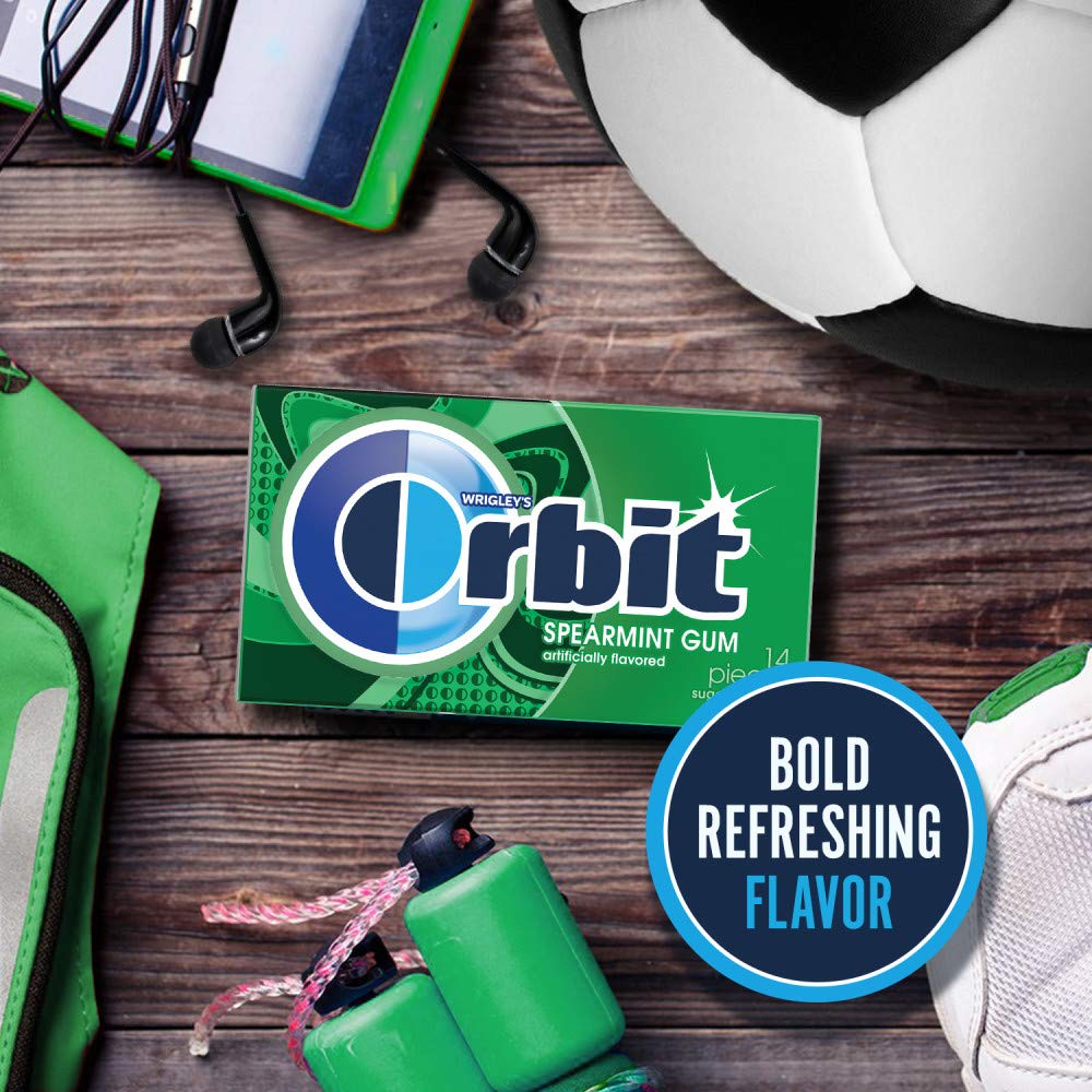 Orbit spearmint gum on-the-go for confidence boost
