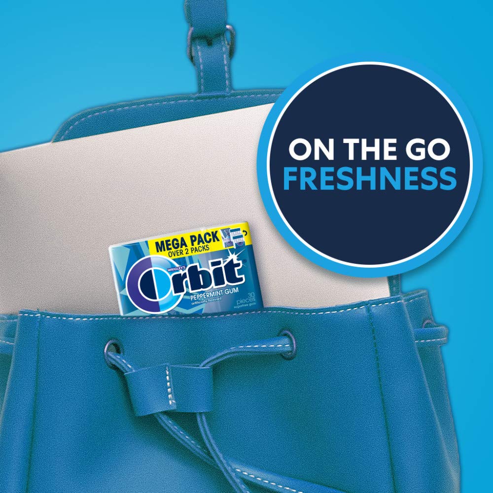 Orbit peppermint gum boosts a crisp, fresh break between activities