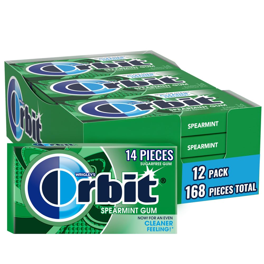 Orbit Spearmint bulk pack box for easy stocking and fresh breath