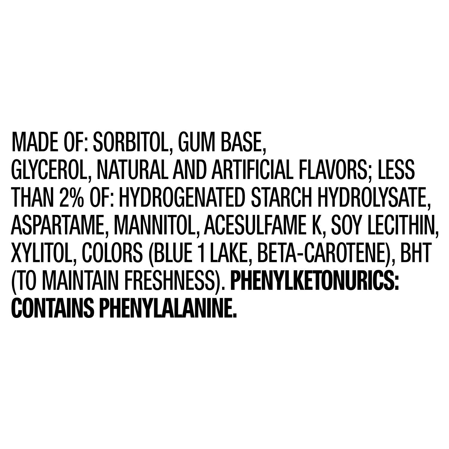 Orbit sugarfree gum 14 pieces per pack in close-up