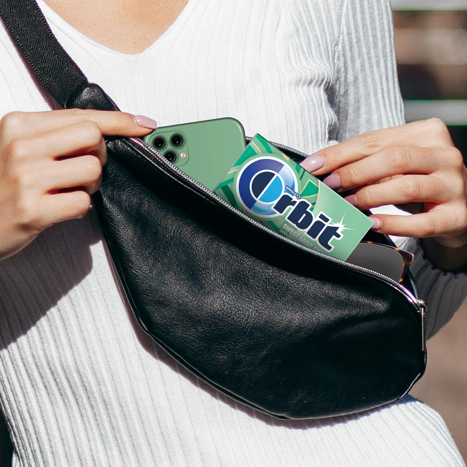Orbit Sweet Mint gum bulk packaging designed for travel convenience