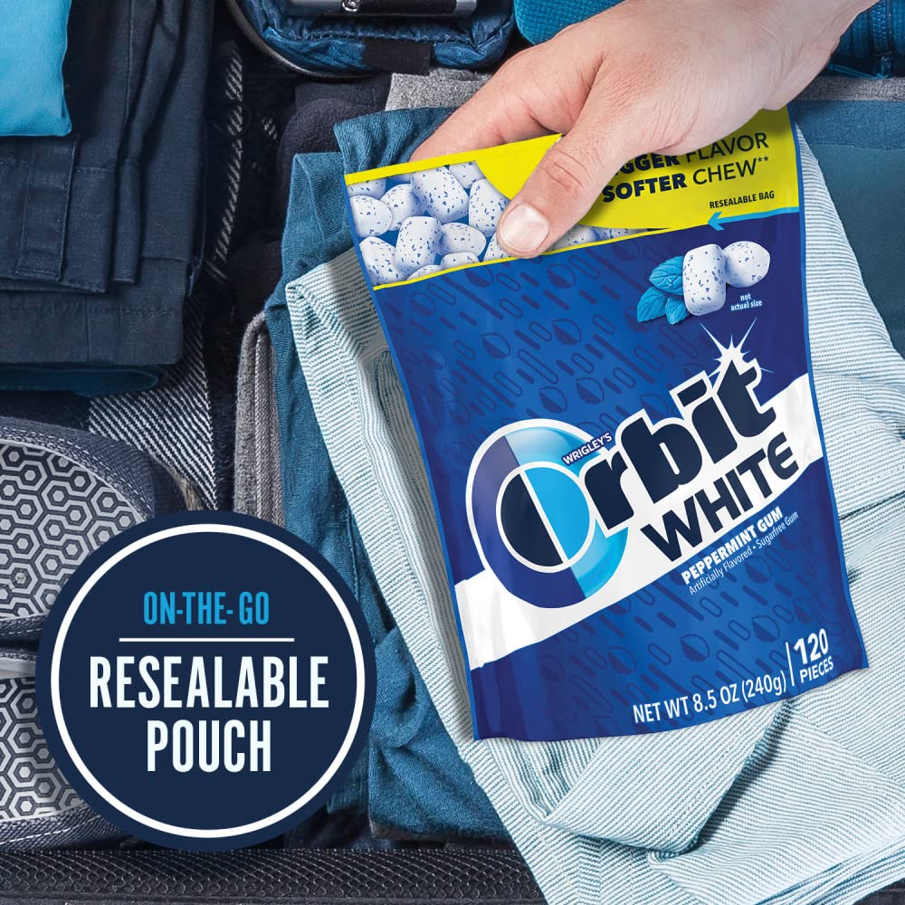 Orbit White Peppermint Gum gift-ready bulk pack for gifts or parties.