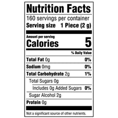 Orbit White Peppermint Sugarfree Gum bottle side view shows bulk pack convenience.
