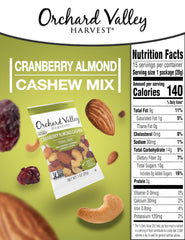 Orchard Valley Harvest Cranberry Almond Cashew Trail Mix single-serve-packs ideal for busy days.