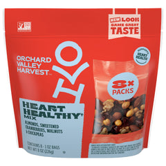 Orchard Valley Harvest Heart Healthy Mix in a 1oz bag for on-the-go snacking.