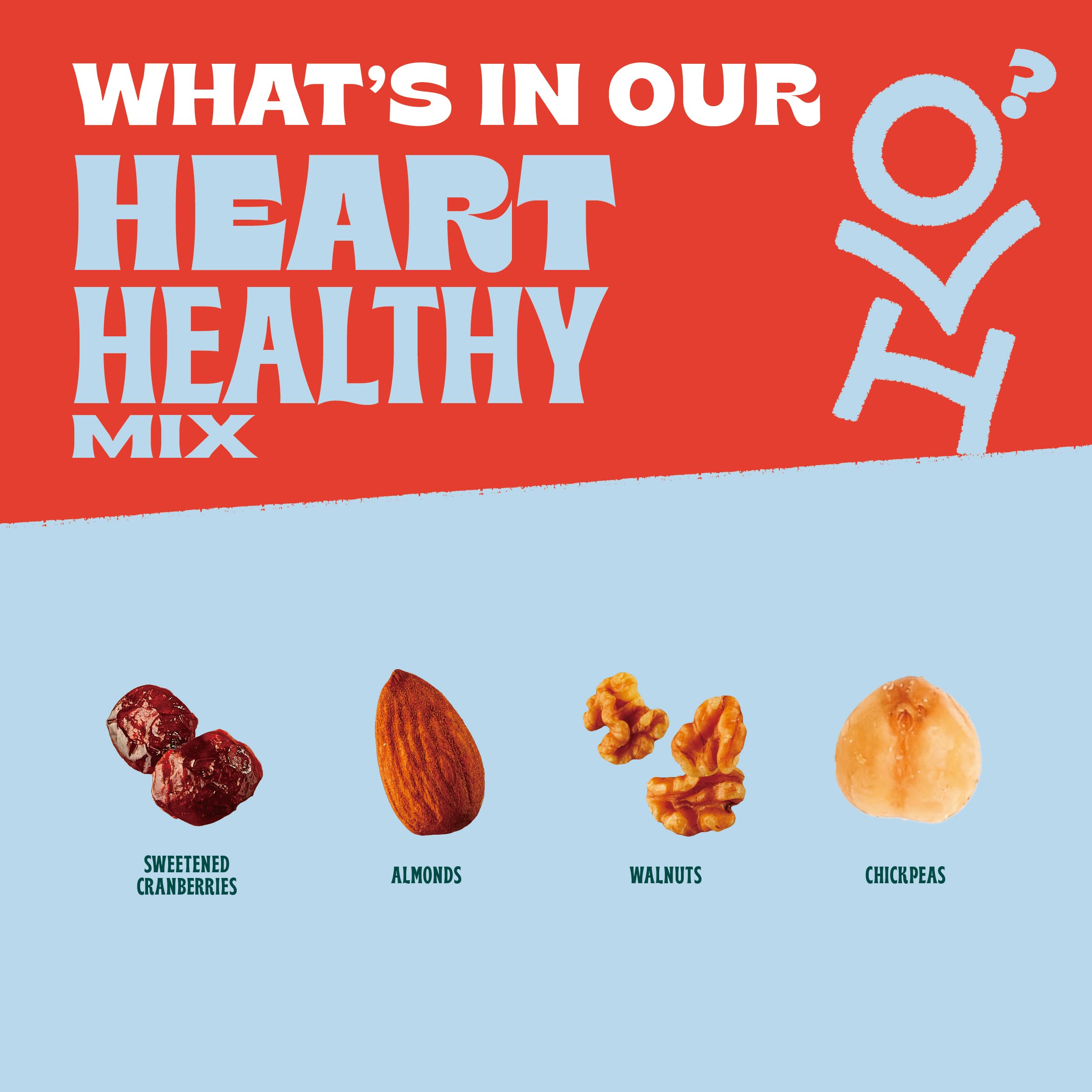 Orchard Valley Harvest Heart Healthy Mix gluten-free and Non-GMO verified snack.