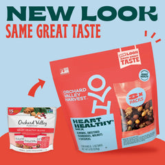 Orchard Valley Harvest Heart Healthy Mix walnuts and chickpeas add texture and plant-based protein.