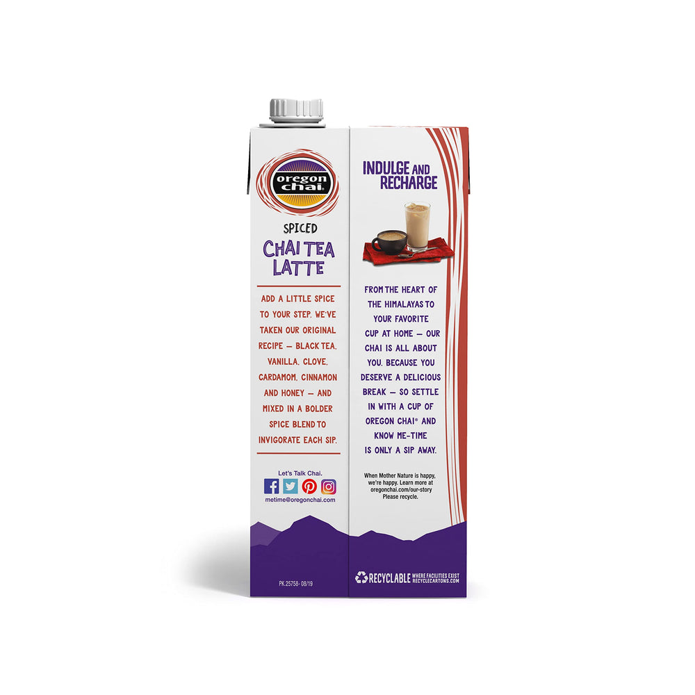 Hot or iced: customizable chai latte with adjustable sweetness