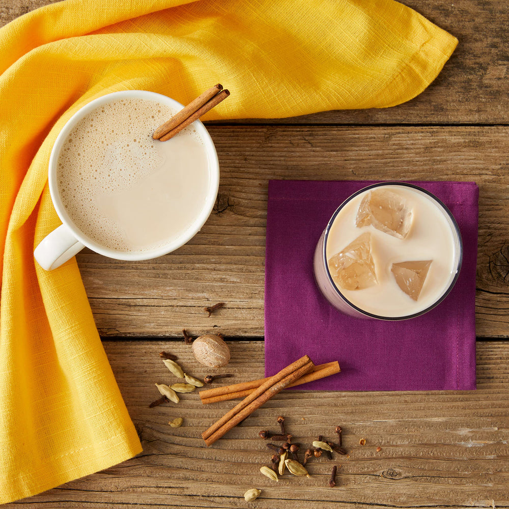 Oregon Chai Original Chai Concentrate close-up on clove and cardamom spices.