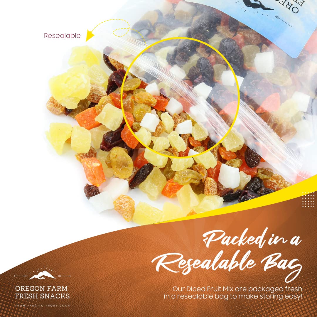 Oregon Farm Fresh Snacks close-up of fruit sourcing and drying process for quality assurance.