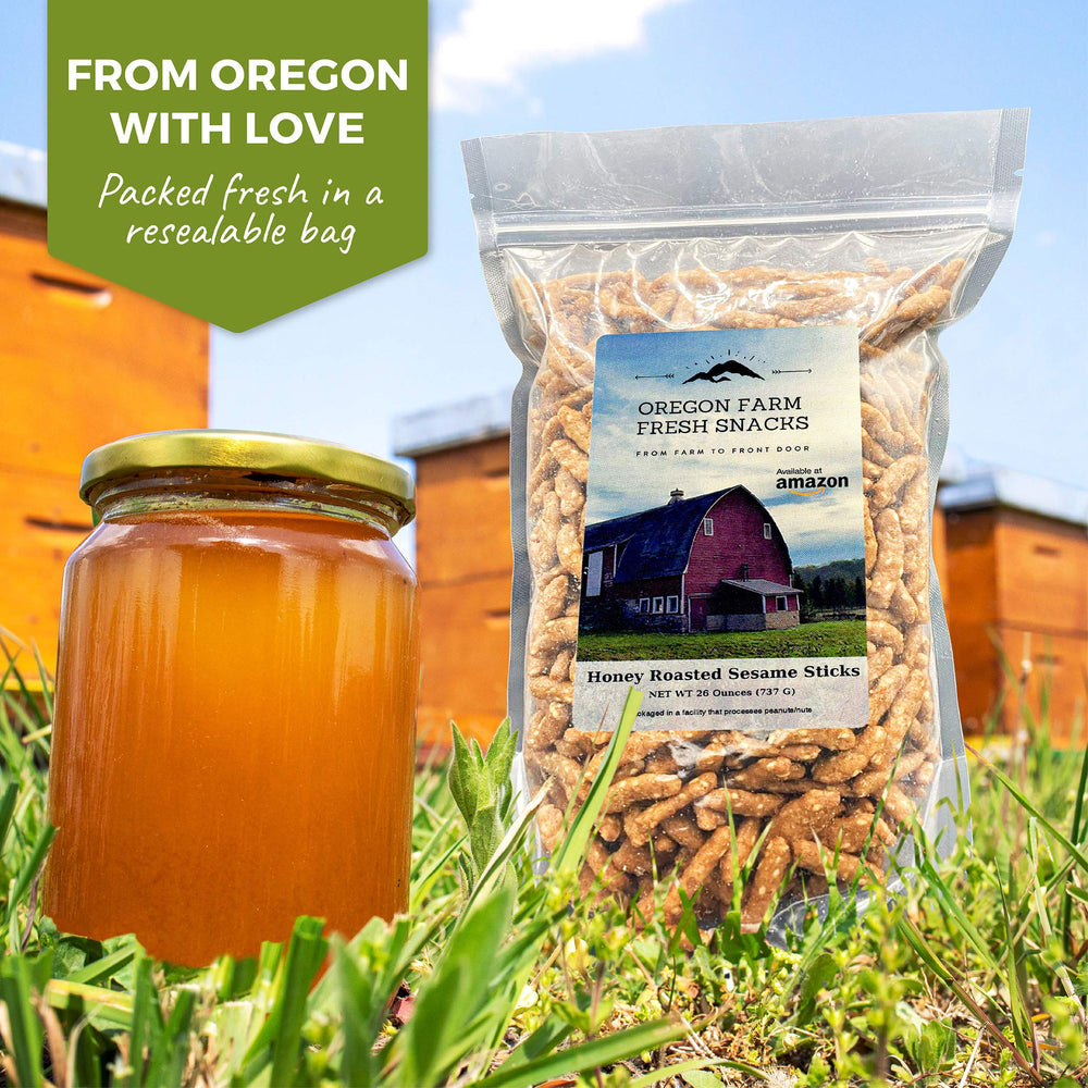 Oregon Farm Fresh Snacks gift-ready sesame sticks on a charcuterie board
