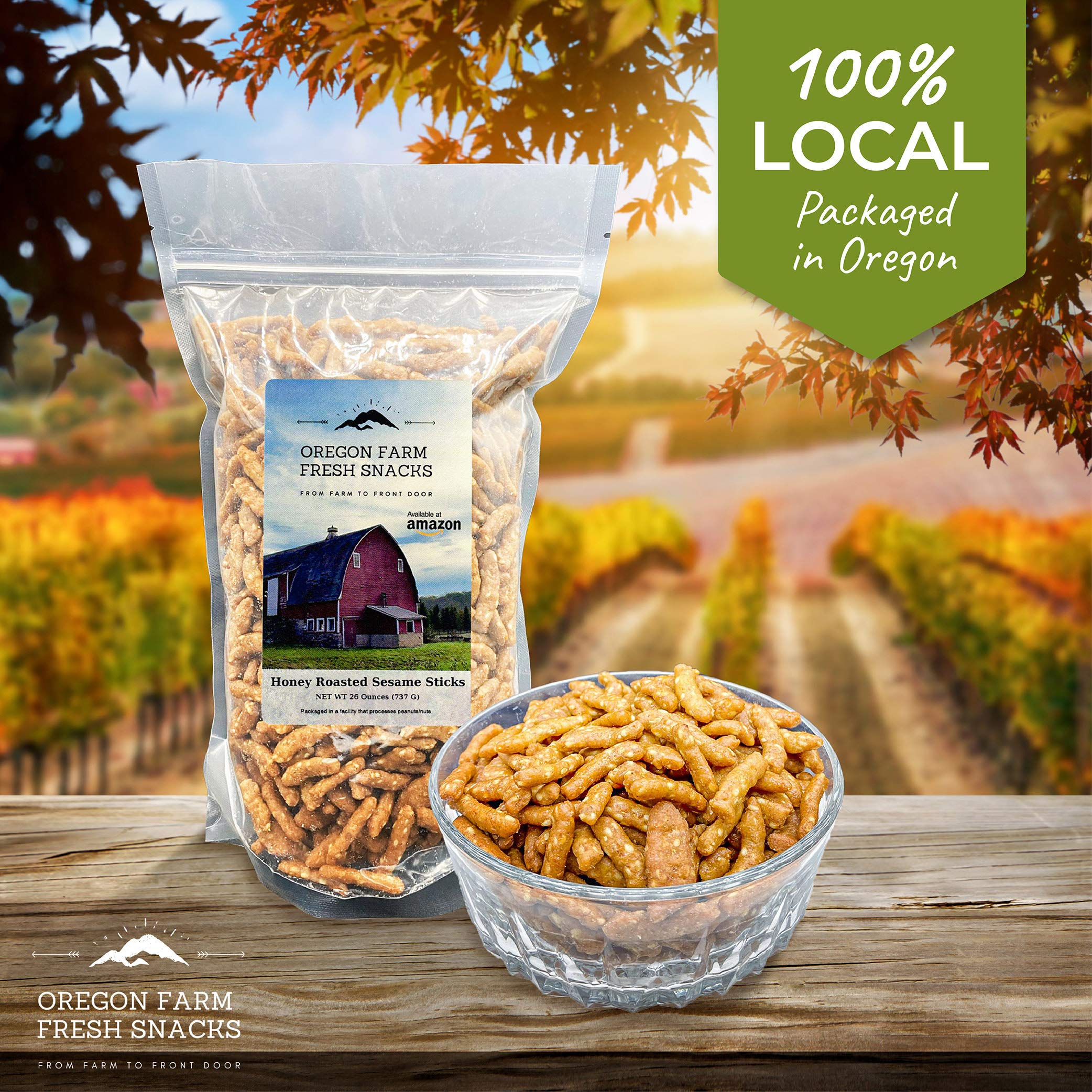 Oregon Farm Fresh Snacks resealable bag preserves crispness for lasting crunch