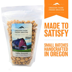 OREGON FARM FRESH SNACKS Toffee Peanuts ingredients—simple, natural components.