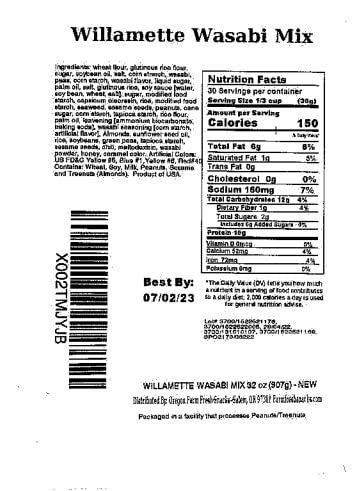 Oregon Farm Fresh Snacks Wasabi Peas & Rice Crackers Mix on-the-go portability for travel
