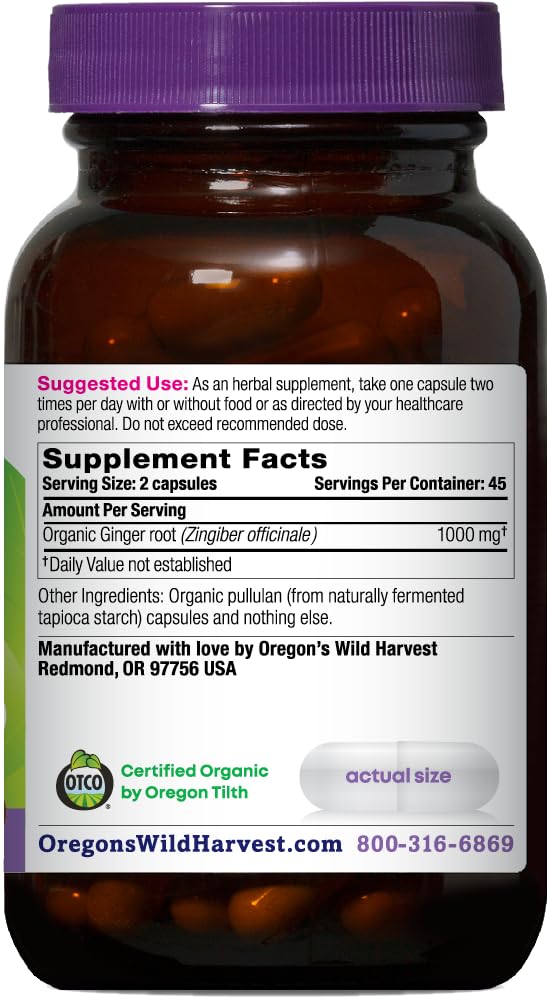 Close-up of ginger capsules highlighting potent 1000 mg dose for daily use