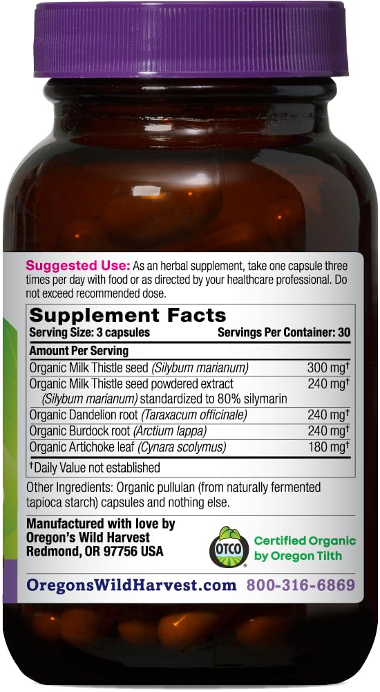 Oregon's Wild Harvest label close-up showing organic certifications and clean sourcing