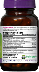 Oregon's Wild Harvest label close-up showing organic certifications and clean sourcing