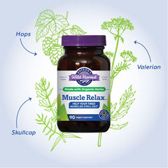 Valerian root image highlights calming herbal blend for nighttime ease.