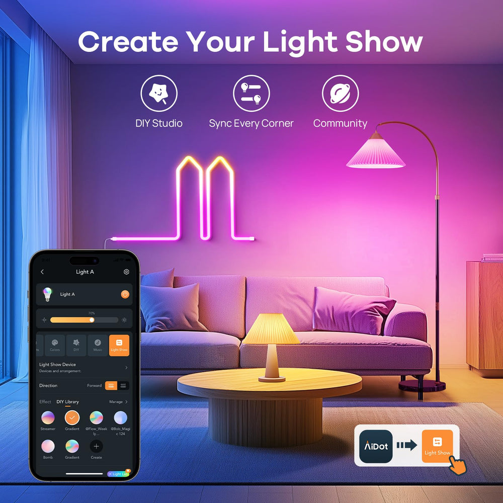 OREiN Matter app control on smartphone for easy adjustment