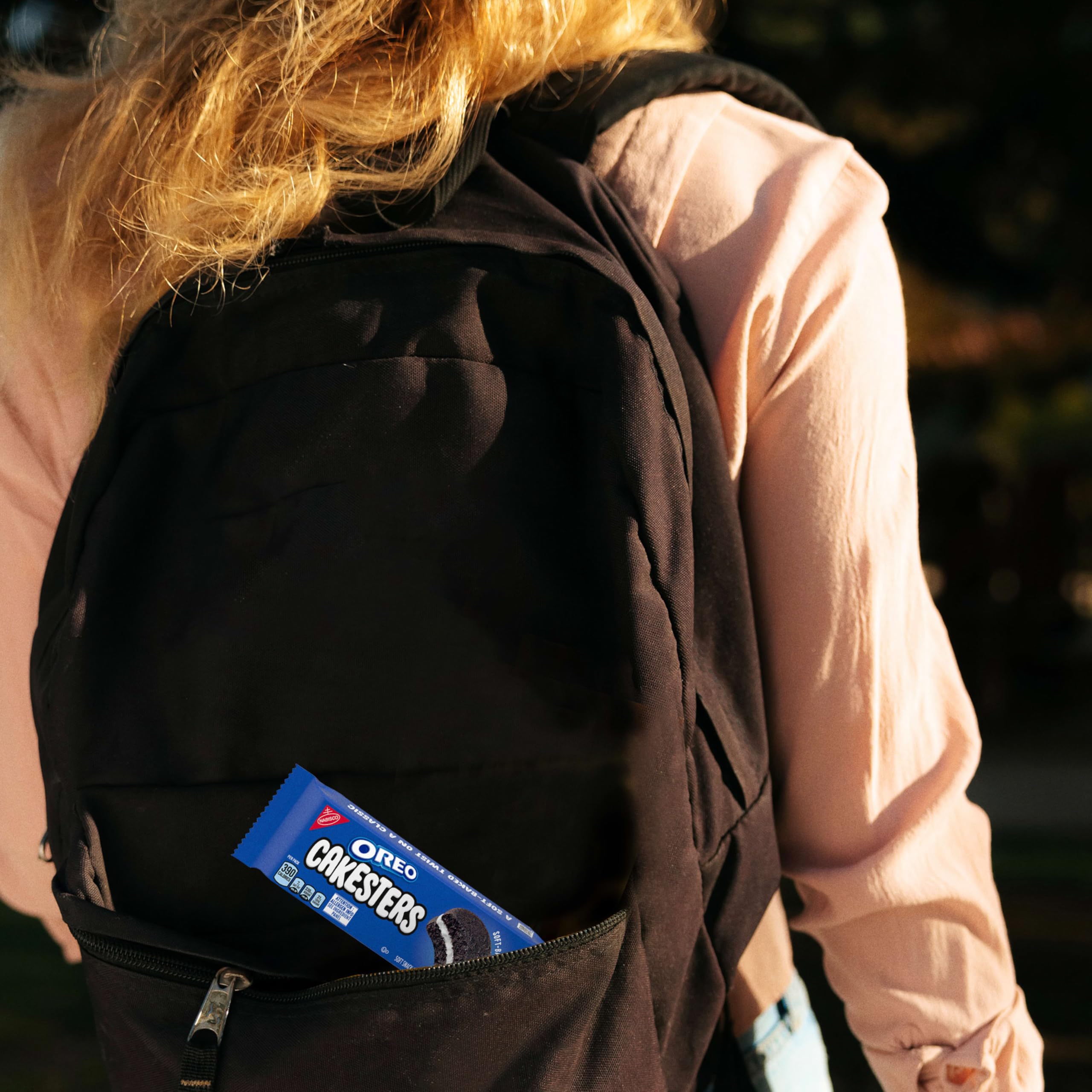 Birthday-friendly treat option featuring OREO Cakesters in a snack pack.