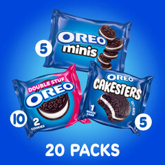OREO Cakesters soft snack cakes with creme between chocolate cakes.