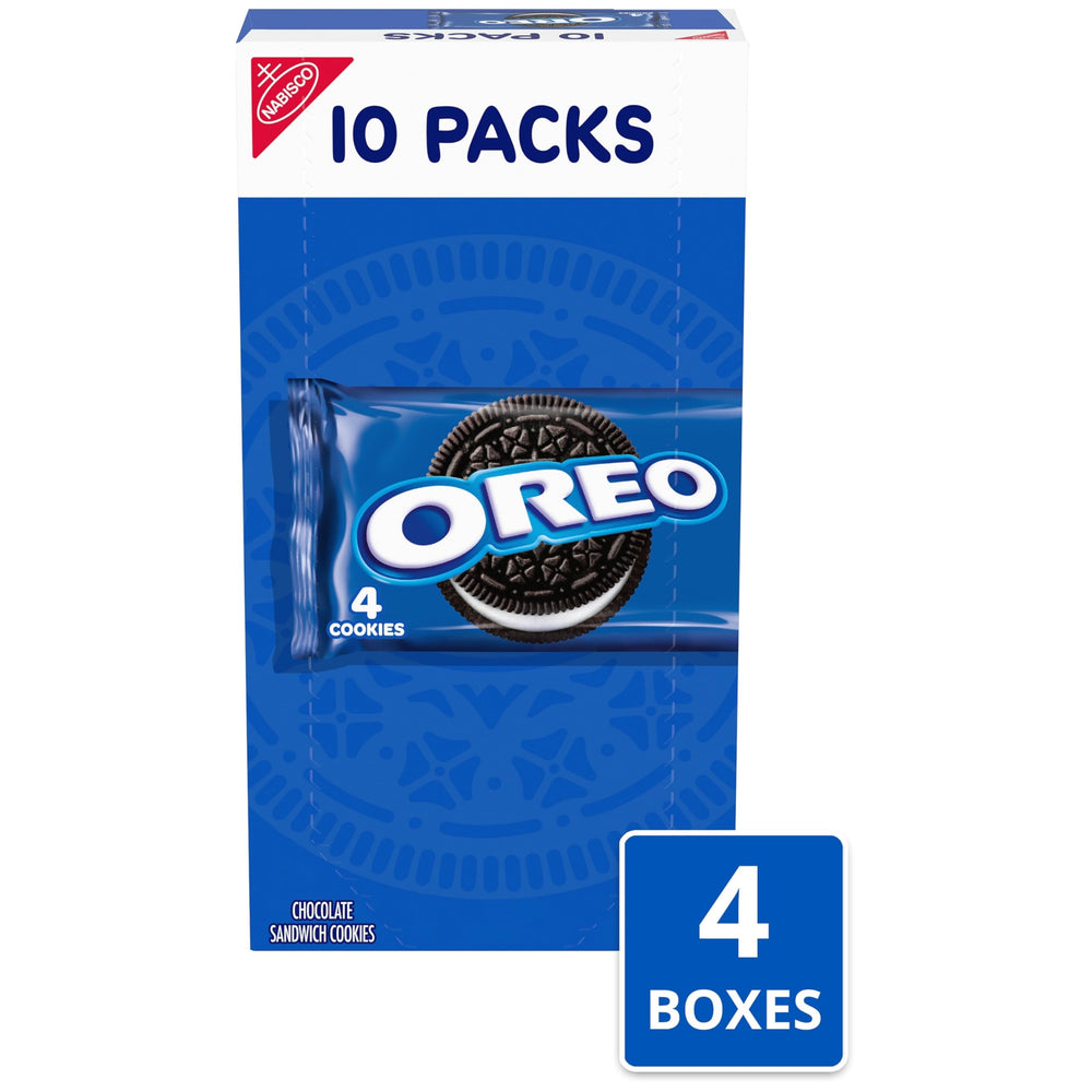 OREO creme filling closeup highlights the creamy center between crisp wafers.