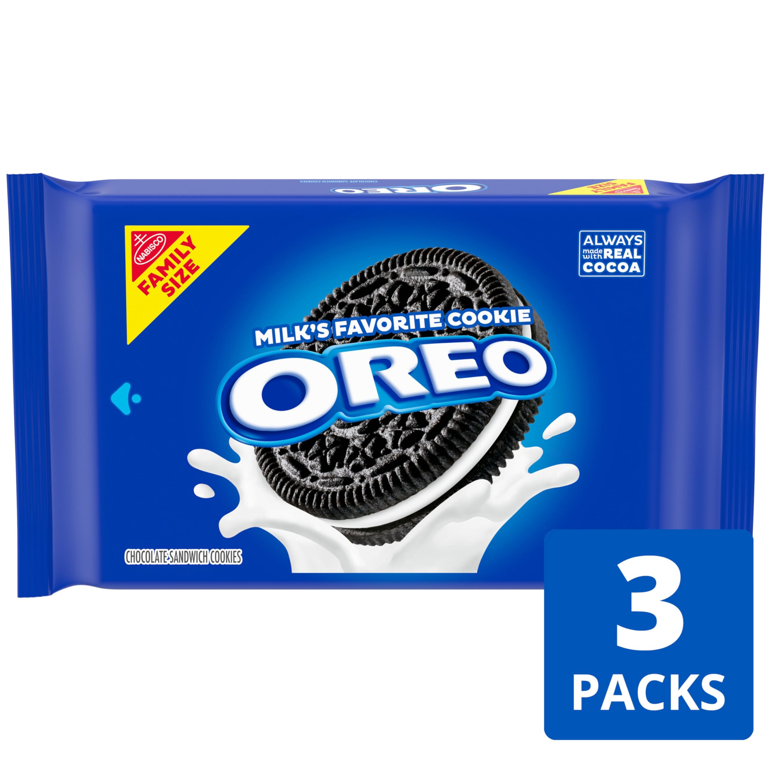 OREO creme filling visible between wafers, iconic flavor
