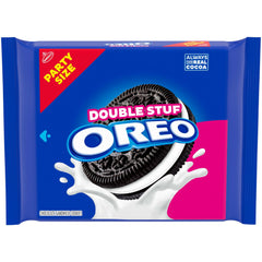 OREO Double Stuf cookies in a pack closeup, ideal for dunking.