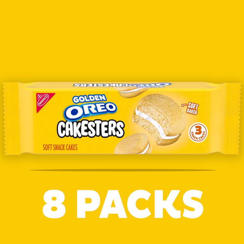 OREO Golden Cakesters soft cake texture invites quick bite