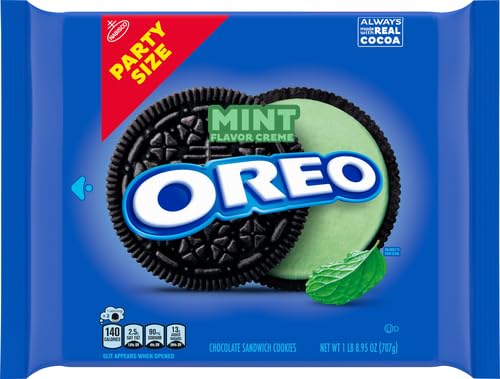 OREO Mint Creme cookies ready for dunking and dessert ideas